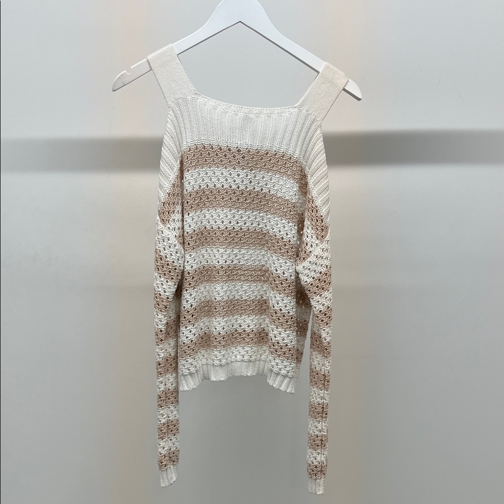 Off-the-Shoulder Striped Sweater